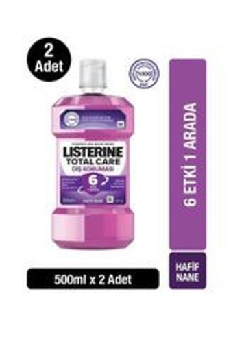 Listerine Total Care Florürlü Nane Aromalı 500x2 ml Ağız Gargarası