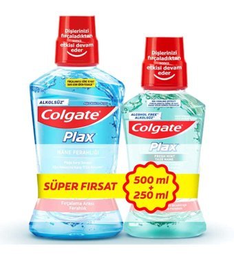 Colgate Alkolsüz Nane Aromalı 500+250 ml Ağız Gargarası