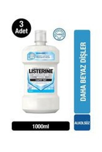 Listerine White Alkolsüz Florürlü Nane Aromalı 1 ltx3 ml Ağız Gargarası