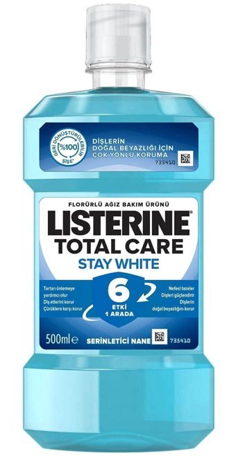 Listerine Stay White Florürlü Nane Aromalı 500 ml Ağız Gargarası
