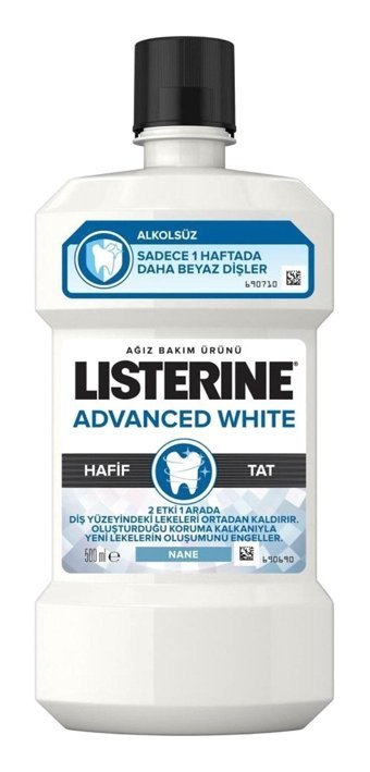 Listerine White Alkolsüz Nane Aromalı 250 ml Ağız Gargarası