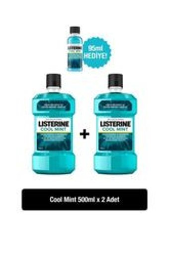 Listerine Cool Mint Nane Aromalı 500x2+95 ml Ağız Gargarası