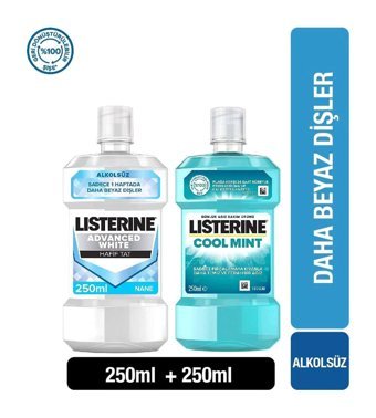 Listerine White Nane Aromalı 250x2 ml Ağız Gargarası