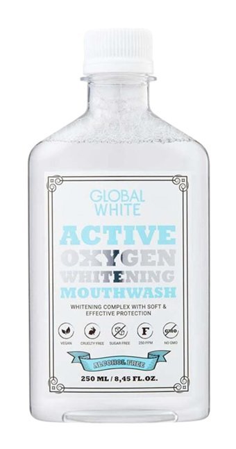 Global White Alkolsüz Florürlü 250 ml Ağız Gargarası
