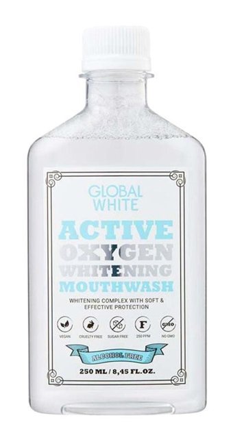 Global White Alkolsüz Florürlü 250 ml Ağız Gargarası