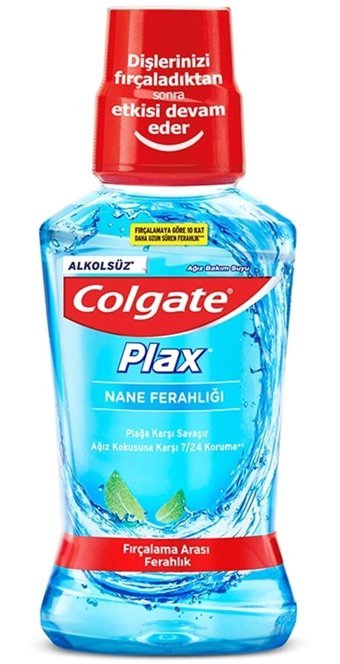 Colgate Plax Alkolsüz Florürlü Nane Aromalı 250 ml Ağız Gargarası