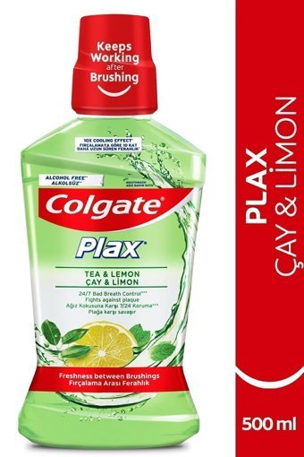 Colgate Plax Alkolsüz Çay-Limon Aromalı 500 ml Ağız Gargarası