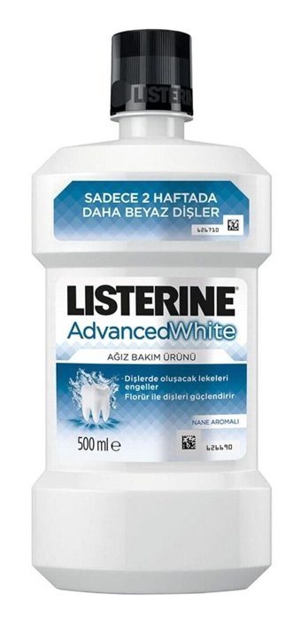 Listerine Advanced White Florürlü Nane Aromalı 500 ml Ağız Gargarası