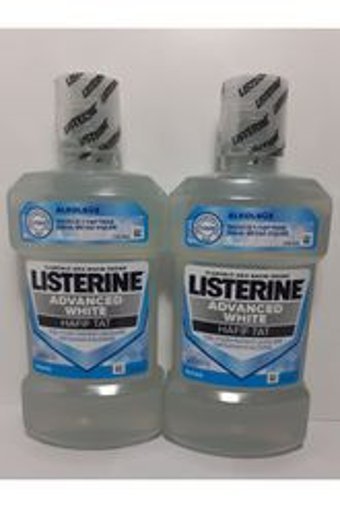 Listerine Advanced White Alkolsüz Nane Aromalı 500x2 ml Ağız Gargarası
