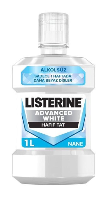 Listerine Advanced White Alkolsüz Nane Aromalı 1 lt Ağız Gargarası