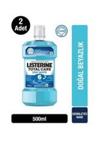 Listerine Stay White Florürlü Nane Aromalı 500x2 ml Ağız Gargarası