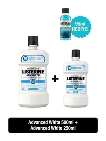 Listerine White Nane Aromalı 500+250+95 ml Ağız Gargarası