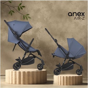 Anex Air-z Çift Yönlü Katlanabilir Tek Elle Kapanan 360 Derece Dönebilen Tam Yatar Kabin Tipi Travel Sistem Bebek Arabası Gri