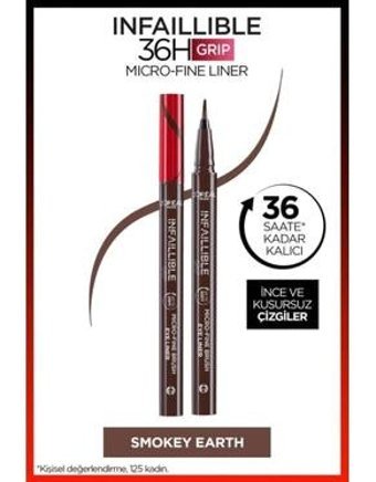L'Oréal Paris Infaillible 36H Grip Micro Fine Suya Dayanıklı Parlak 02 Kahverengi Kalıcı Kalem Eyeliner