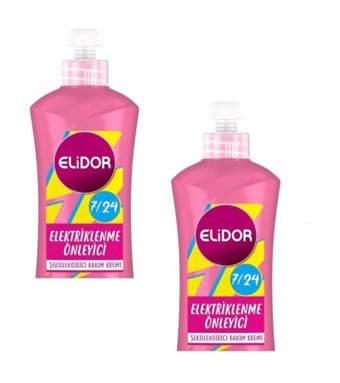 Elidor Elektiriklenme Önleyici Silikonsuz Sülfatsız Sabit Tutma Keratinli Boyalı Saçlar Tüm Saçlar İçin Durulanmayan Unisex Saç Kremi 300 ml