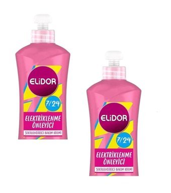Elidor Elektiriklenme Önleyici Silikonsuz Sülfatsız Sabit Tutma Keratinli Boyalı Saçlar Tüm Saçlar İçin Durulanmayan Unisex Saç Kremi 300 ml