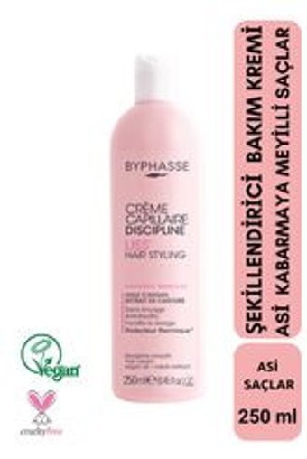 Byphasse Liss Silikonsuz Sülfatsız Nemlendirici Keratinli Boyalı Saçlar Tüm Saçlar İçin Durulanmayan Kadın Saç Kremi 250 ml