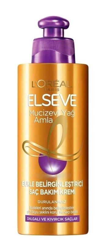 Elseve Mucizevi Amla Yağlı Silikonsuz Sülfatsız Onarıcı Tuzsuz Keratinli Boyalı Saçlar Kıvırcık Saçlar İçin Durulanmayan Unisex Saç Kremi 200 ml