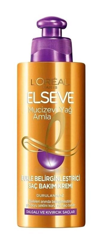 Elseve Mucizevi Amla Yağlı Silikonsuz Sülfatsız Onarıcı Tuzsuz Keratinli Boyalı Saçlar Kıvırcık Saçlar İçin Durulanmayan Unisex Saç Kremi 200 ml