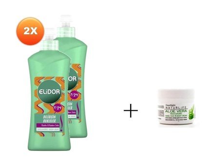 Elidor Belirgin Bukleler Badem Sütlü Silikonsuz Sülfatsız Nemlendirici Tuzsuz Keratinli Boyalı Saçlar Kıvırcık Saçlar İçin Durulanmayan Unisex Saç Kremi 265 ml