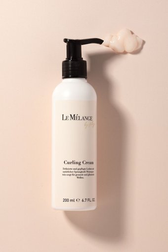 Le Melange Curling Cream Silikonsuz Sülfatsız Besleyici Tuzsuz Keratinli Boyalı Saçlar Kıvırcık Saçlar İçin Durulanmayan Kadın Saç Kremi 200 ml