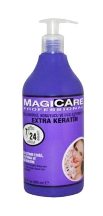 Magicare Argan Yağlı Silikonsuz Sülfatsız Besleyici Tuzsuz Keratinli Boyalı Saçlar Düz Saçlar İçin Durulanmayan Kadın Saç Kremi 500 ml