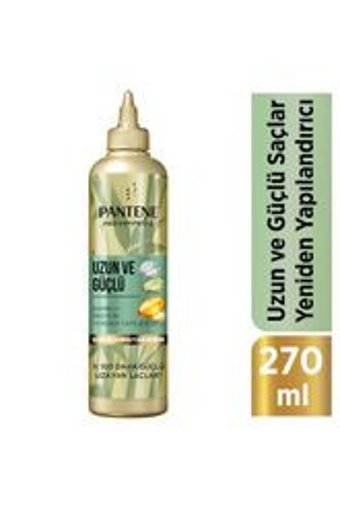 Pantene Uzun ve Güçlü Silikonsuz Sülfatsız Nemlendirici Keratinli Boyalı Saçlar Tüm Saçlar İçin Durulanmayan Kadın Saç Kremi 270 ml