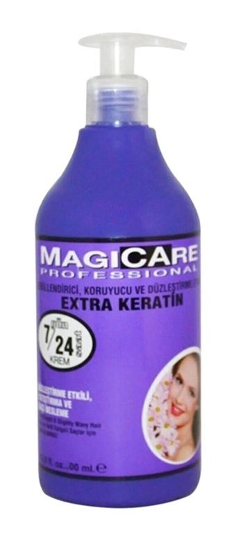 Magicare Silikonsuz Sülfatsız Besleyici Tuzsuz Keratinli Boyalı Saçlar Dalgalı Saçlar İçin Durulanmayan Kadın Saç Kremi 300 ml