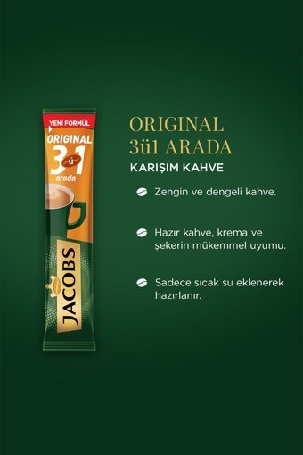 Jacobs 3'ü 1 Arada Paket Granül Kahve 40x16 gr