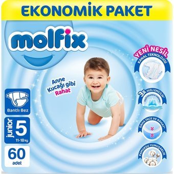 Molfix 5 Numara Cırtlı Bebek Bezi 20'li