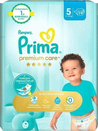 Prima Premium Care 5 Numara Cırtlı Bebek Bezi 19'lu