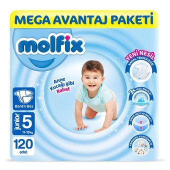 Molfix 5 Numara Cırtlı Bebek Bezi 120'li