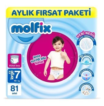 Molfix Pants 7 Numara Külot Bebek Bezi 81'li
