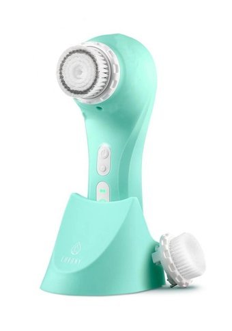 Lavany Tüm Ciltler İçin 2 Başlıklı Fırçalı Şarjlı Titreşimli Yüz Temizleme Cihazı Turkuaz