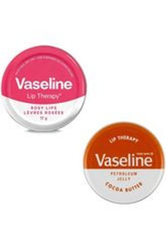 Vaseline Lip Therapy Güllü-Kakaolu Yetişkin Dudak Nemlendirici Krem 2x20 gr