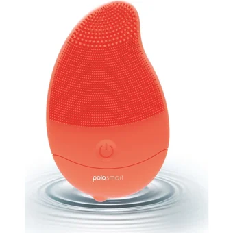 Polosmart Psc08 Tüm Ciltler İçin 1 Başlıklı Fırçalı Silikon Şarjlı Titreşimli Yüz Temizleme Cihazı Kırmızı