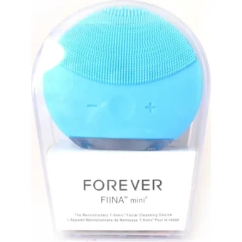 Foreer Fiina Mini Tüm Ciltler İçin 1 Başlıklı Fırçalı Silikon Şarjlı Titreşimli Yüz Temizleme Cihazı Mavi