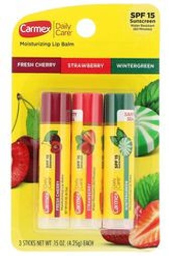 Carmex Çilekli-Keklik Üzümlü-Kirazlı Yetişkin Dudak Nemlendirici Balm 3x4.25 gr