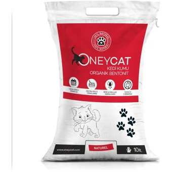 Oney Cat Naturel Kokulu Topaklanan İnce Taneli Bentonit Kedi Kumu 10 lt