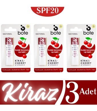 Bote Kirazlı Yetişkin Dudak Nemlendirici Krem 3x5 gr