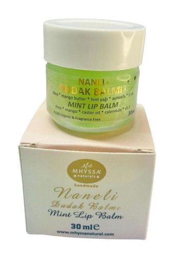 Mhyssa Naturals Doğal Naneli Yetişkin Dudak Nemlendirici Balm 30 gr