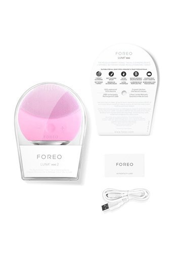 Foreo Luna Mini 2 Tüm Ciltler İçin 1 Başlıklı Fırçalı Silikon Şarjlı Titreşimli Yüz Temizleme Cihazı Pembe