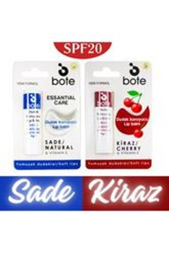 Bote Aromasız-Kirazlı Yetişkin Dudak Nemlendirici Krem 2x5 gr