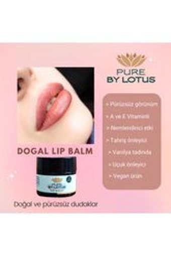 Pure By Lotus Doğal Vanilyalı Yetişkin Dudak Nemlendirici Krem 10 gr