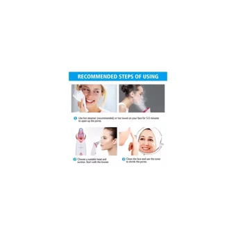 Xinh Blackhead Remover 500 mAH Tüm Ciltler İçin 4 Başlıklı Şarjlı Vakumlu Yüz Temizleme Cihazı Beyaz