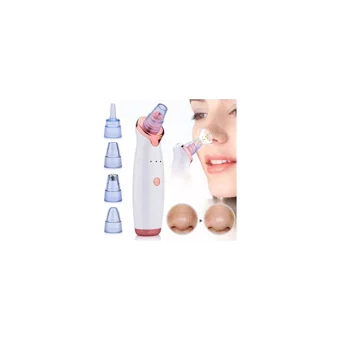 Xinh Blackhead Remover 500 mAH Tüm Ciltler İçin 4 Başlıklı Şarjlı Vakumlu Yüz Temizleme Cihazı Beyaz