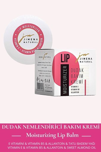 Jimena Natural Doğal Yetişkin Dudak Nemlendirici Balm 20 gr