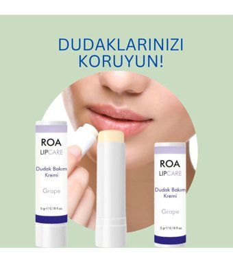 Roa Bitkisel Üzümlü Yetişkin Dudak Nemlendirici Krem 5 gr