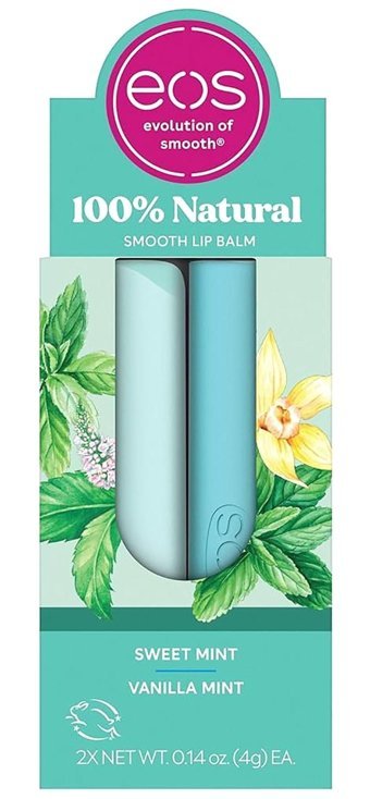 Eos Doğal Naneli-Vanilyalı Yetişkin Dudak Nemlendirici Balm 2x4 gr