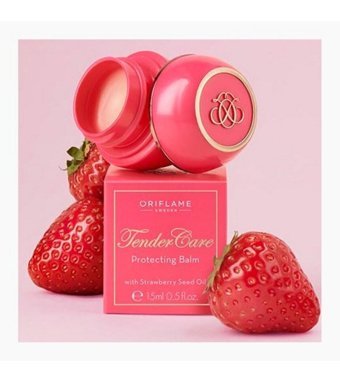 Oriflame Tender Care Çilekli Yetişkin Dudak Nemlendirici Krem 15 gr